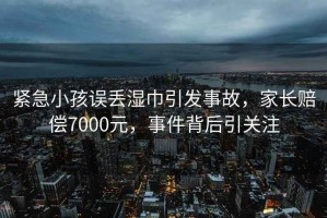 緊急小孩誤丟濕巾引發(fā)事故，家長賠償7000元，事件背后引關(guān)注