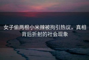 女子偷兩根小米辣被拘引熱議，真相背后折射的社會現(xiàn)象