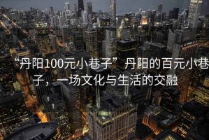 “丹陽100元小巷子”丹陽的百元小巷子，一場文化與生活的交融