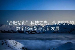 “合肥站街”科技之光，合肥站街的數(shù)字化轉(zhuǎn)型與創(chuàng)新發(fā)展