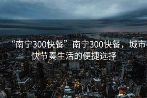 “南寧300快餐”南寧300快餐，城市快節(jié)奏生活的便捷選擇