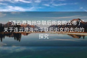 “連云港海州華聯(lián)后街女的去哪了”關(guān)于連云港海州華聯(lián)后街女的去向的探究