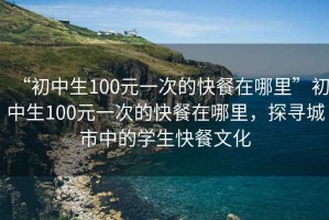 “初中生100元一次的快餐在哪里”初中生100元一次的快餐在哪里，探尋城市中的學(xué)生快餐文化