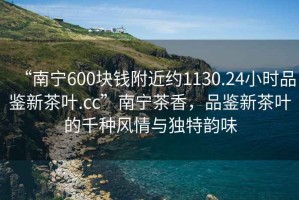 “南寧600塊錢附近約1130.24小時(shí)品鑒新茶葉.cc”南寧茶香，品鑒新茶葉的千種風(fēng)情與獨(dú)特韻味