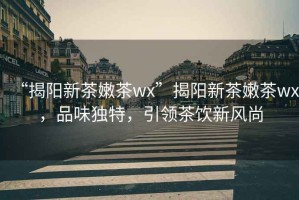 “揭陽新茶嫩茶wx”揭陽新茶嫩茶wx，品味獨特，引領茶飲新風尚