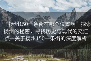 “揚(yáng)州150一條街在哪個位置啊”探索揚(yáng)州的秘密，尋找歷史與現(xiàn)代的交匯點(diǎn)—關(guān)于揚(yáng)州150一條街的深度解析