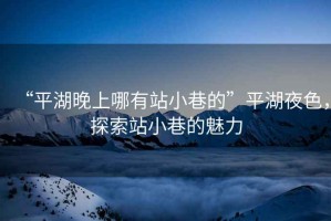 “平湖晚上哪有站小巷的”平湖夜色，探索站小巷的魅力