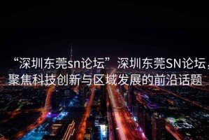 “深圳東莞sn論壇”深圳東莞SN論壇，聚焦科技創(chuàng)新與區(qū)域發(fā)展的前沿話題