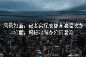 風景如畫，記者實探成都泳池爆改辦公室，揭秘時尚辦公新潮流