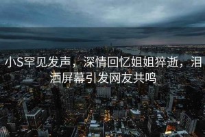 小S罕見發(fā)聲，深情回憶姐姐猝逝，淚灑屏幕引發(fā)網(wǎng)友共鳴
