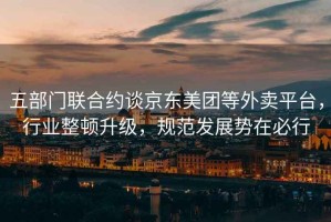 五部門聯(lián)合約談京東美團等外賣平臺，行業(yè)整頓升級，規(guī)范發(fā)展勢在必行