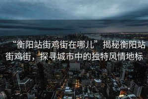 “衡陽站街雞街在哪兒”揭秘衡陽站街雞街，探尋城市中的獨特風情地標