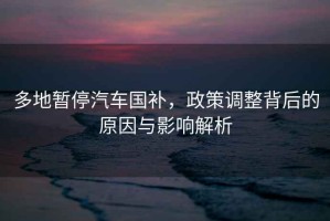 多地暫停汽車國補，政策調(diào)整背后的原因與影響解析