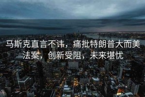馬斯克直言不諱，痛批特朗普大而美法案，創(chuàng)新受阻，未來堪憂