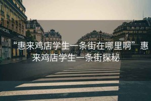 “惠來雞店學(xué)生一條街在哪里啊”惠來雞店學(xué)生一條街探秘
