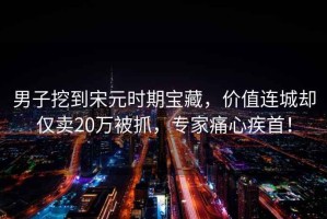 男子挖到宋元時期寶藏，價值連城卻僅賣20萬被抓，專家痛心疾首！