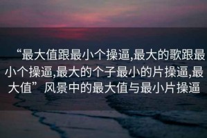 “最大值跟最小個操逼,最大的歌跟最小個操逼,最大的個子最小的片操逼,最大值”風(fēng)景中的最大值與最小片操逼