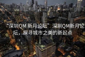 “深圳QM 新月論壇”深圳QM新月論壇，探尋城市之美的新起點(diǎn)