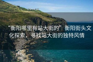 “衡陽哪里有站大街的”衡陽街頭文化探索，尋找站大街的獨特風情