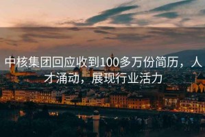 中核集團(tuán)回應(yīng)收到100多萬(wàn)份簡(jiǎn)歷，人才涌動(dòng)，展現(xiàn)行業(yè)活力