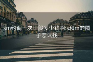 sm約調(diào)一次一般多少錢啊:s和m的圈子怎么找