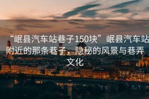 “岷縣汽車站巷子150塊”岷縣汽車站附近的那條巷子，隱秘的風(fēng)景與巷弄文化