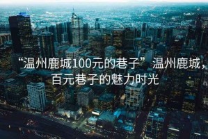 “溫州鹿城100元的巷子”溫州鹿城，百元巷子的魅力時光