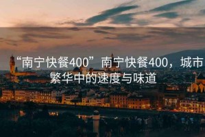 “南寧快餐400”南寧快餐400，城市繁華中的速度與味道