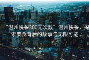 “溫州快餐300無(wú)次數(shù)”溫州快餐，探索美食背后的故事與無(wú)限可能