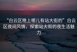 “白云區(qū)晚上哪兒有站大街的”白云區(qū)夜間風(fēng)情，探索站大街的夜生活魅力