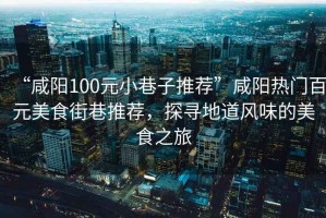 “咸陽(yáng)100元小巷子推薦”咸陽(yáng)熱門百元美食街巷推薦，探尋地道風(fēng)味的美食之旅