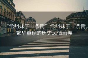 “滄州妹子一條街”滄州妹子一條街，繁華重現(xiàn)的歷史風(fēng)情畫卷