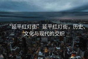 “延平紅燈街”延平紅燈街，歷史、文化與現(xiàn)代的交織