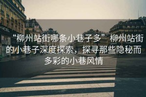 “柳州站街哪條小巷子多”柳州站街的小巷子深度探索，探尋那些隱秘而多彩的小巷風情