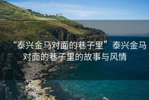 “泰興金馬對面的巷子里”泰興金馬對面的巷子里的故事與風(fēng)情