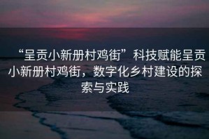 “呈貢小新冊(cè)村雞街”科技賦能呈貢小新冊(cè)村雞街，數(shù)字化鄉(xiāng)村建設(shè)的探索與實(shí)踐