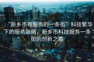 “新鄉(xiāng)市有服務(wù)的一條街”科技繁華下的服務(wù)脈絡(luò)，新鄉(xiāng)市科技服務(wù)一條街的創(chuàng)新之旅