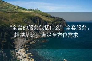 “全套的服務(wù)包括什么”全套服務(wù)，超越基礎(chǔ)，滿足全方位需求