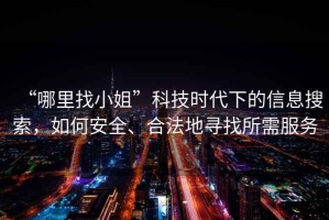 “哪里找小姐”科技時代下的信息搜索，如何安全、合法地尋找所需服務(wù)