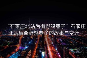 “石家莊北站后街野雞巷子”石家莊北站后街野雞巷子的故事與變遷