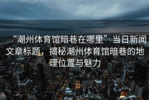 “潮州體育館暗巷在哪里”當(dāng)日新聞文章標(biāo)題，揭秘潮州體育館暗巷的地理位置與魅力