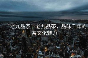 “老九品茶”老九品茶，品味千年的茶文化魅力