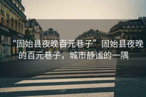 “固始縣夜晚百元巷子”固始縣夜晚的百元巷子，城市靜謐的一隅