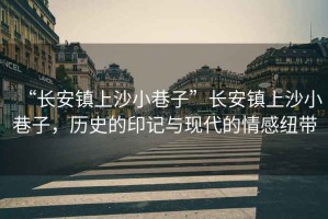 “長(zhǎng)安鎮(zhèn)上沙小巷子”長(zhǎng)安鎮(zhèn)上沙小巷子，歷史的印記與現(xiàn)代的情感紐帶