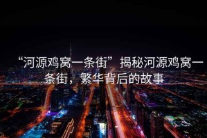“河源雞窩一條街”揭秘河源雞窩一條街，繁華背后的故事