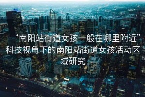 “南陽(yáng)站街道女孩一般在哪里附近”科技視角下的南陽(yáng)站街道女孩活動(dòng)區(qū)域研究