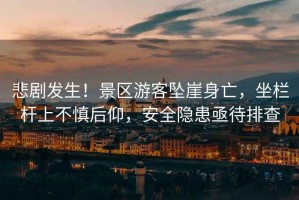 悲劇發(fā)生！景區(qū)游客墜崖身亡，坐欄桿上不慎后仰，安全隱患亟待排查