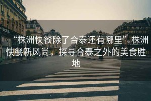 “株洲快餐除了合泰還有哪里”株洲快餐新風(fēng)尚，探尋合泰之外的美食勝地