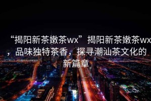 “揭陽新茶嫩茶wx”揭陽新茶嫩茶wx，品味獨(dú)特茶香，探尋潮汕茶文化的新篇章