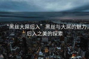 “黑絲大屌后入”黑絲與大屌的魅力，后入之美的探索